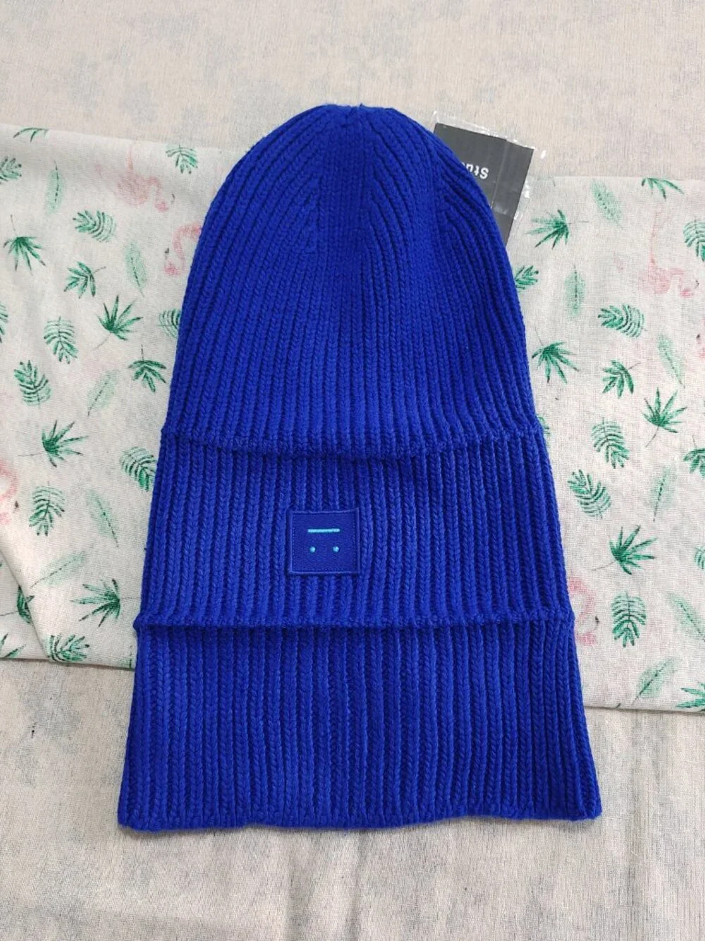 Acne Studios Blue Knitted Wool Beanie - Picture 4 of 5